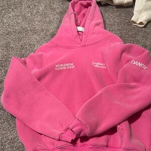 Dandy Worldwide "Flower Shop" Oversized Lux Hoodie in Vintage Washed Pink